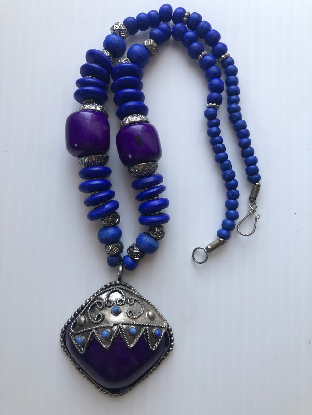 Large Bohemian style Tibetan statement necklace